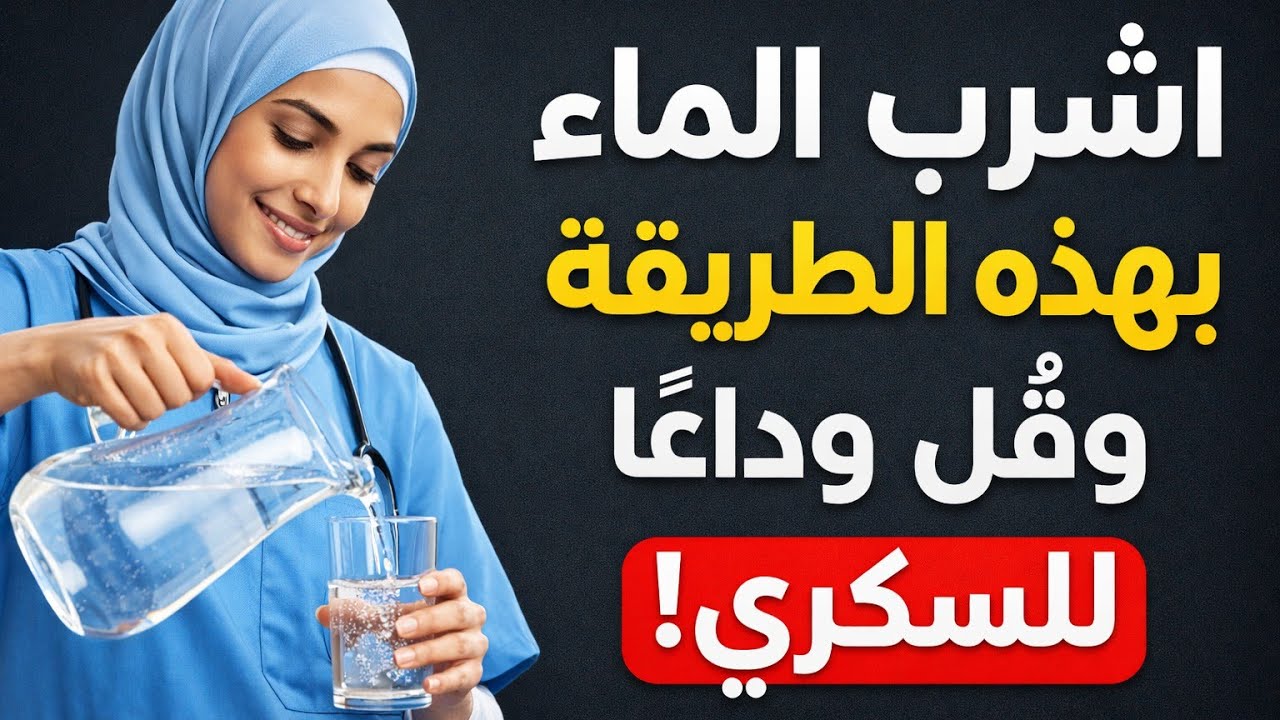 اشرب الماء بهذه الطريقة لخفض مستوى السكر بالدم والحماية من مرض السكري / نصائح كبار السن