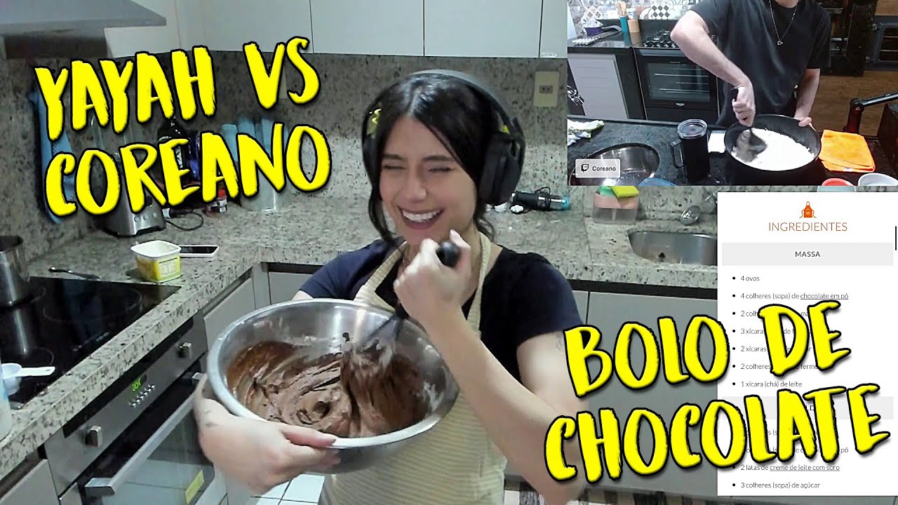Yayah ou Coreano? Quem faz o melhor Bolo de Chocolate? - Live Culinária EP. #4 | Yayah Vods