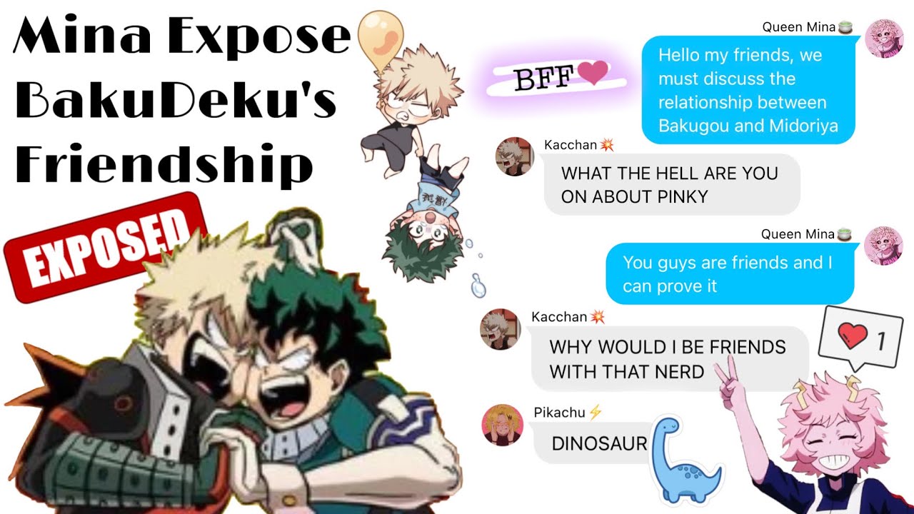 Mina Exposes BakuDeku’s Friendship | BKDK | BakuDeku Texting Story | Friends | MHA Exposed |