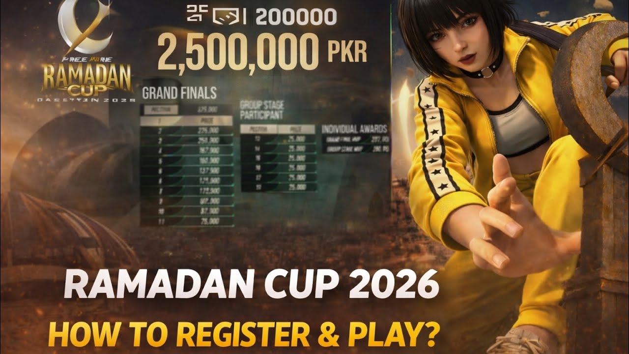 Free Fire Ramadan Cup 2026 | How to Register for Ramadan Cup | Prize Pool Full Details