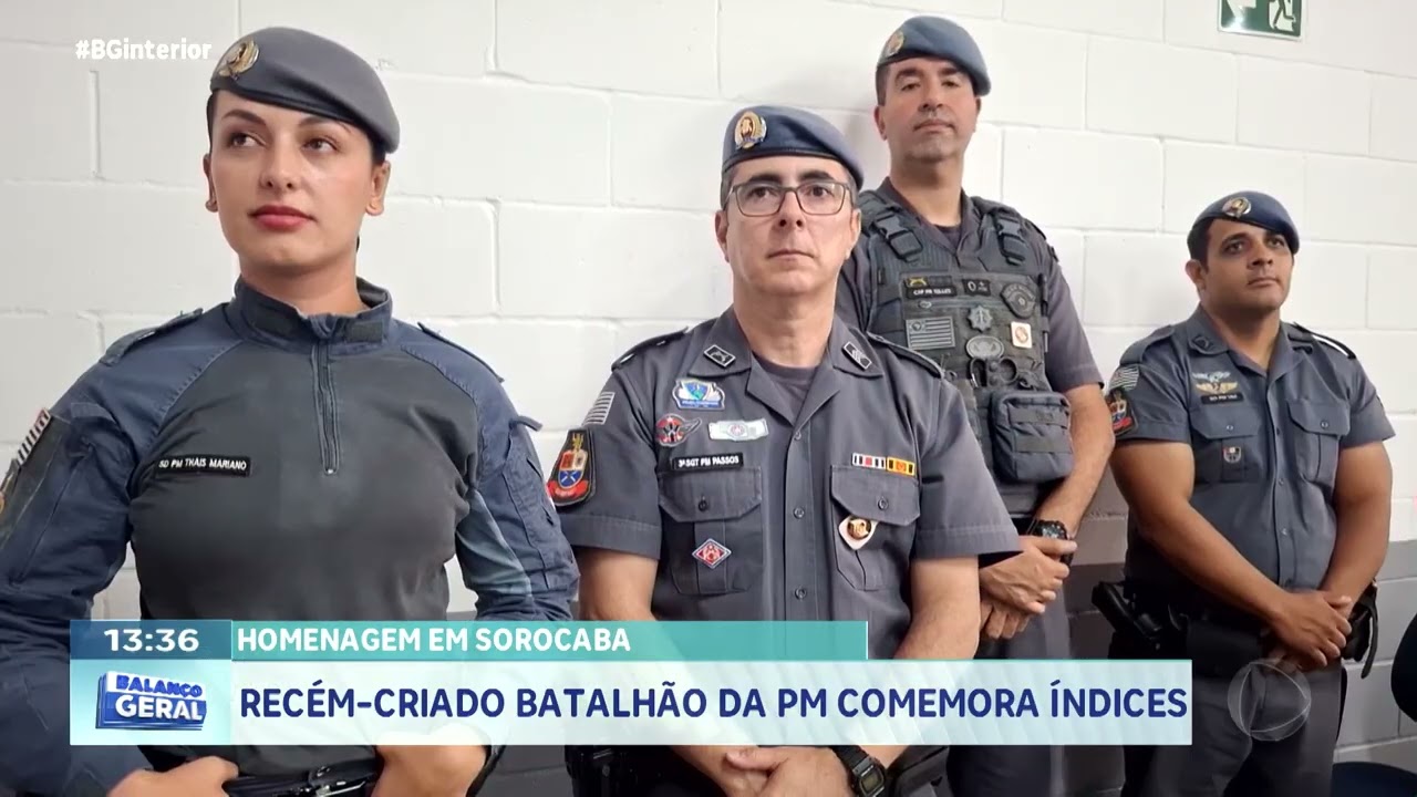 Homenagem em Sorocaba: recém-criado batalhão da PM comemora índices