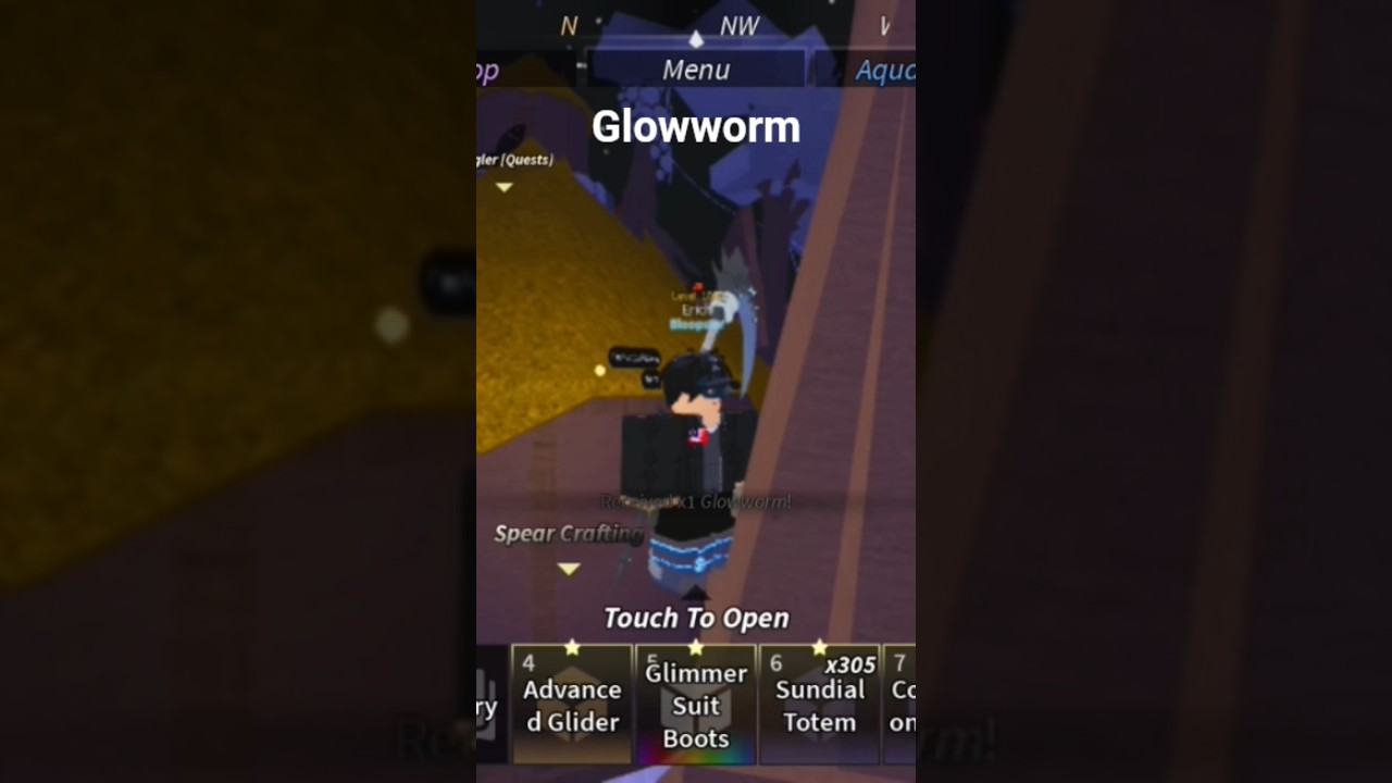 The Glowworm Bait In Fisch ( Bro Need Auto Clicker ) #fisch #robloxfisch #update #new