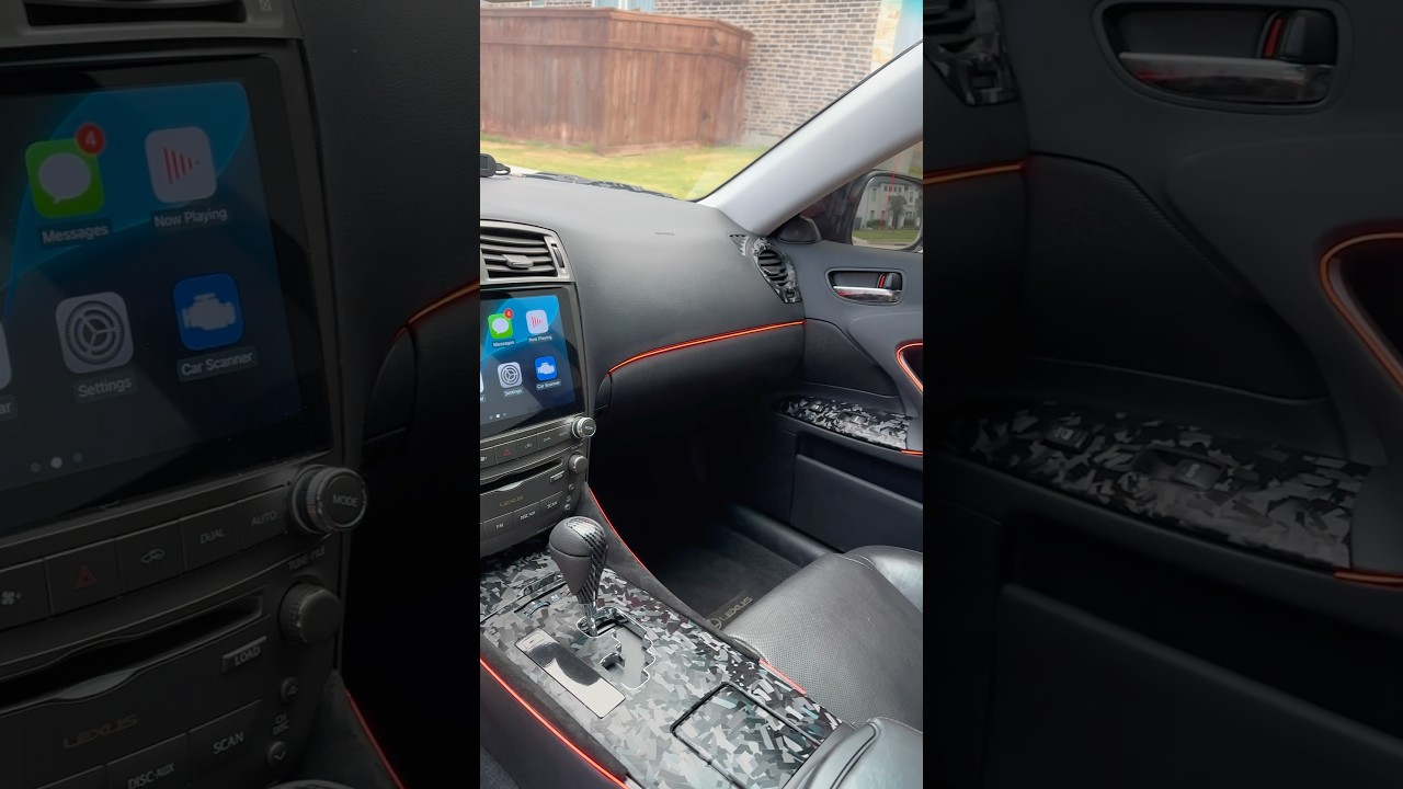 2is Lexus is350 Apple Carplay stereo system and LED ambient lighting install! #lexus #2is #is250