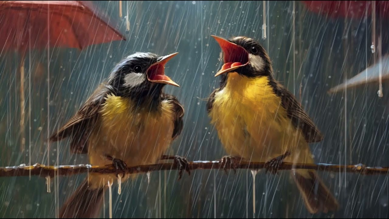 Rain and Bird Sounds—Peaceful Forest Ambience for Relaxation, Sleep, and Study (1 Hour)