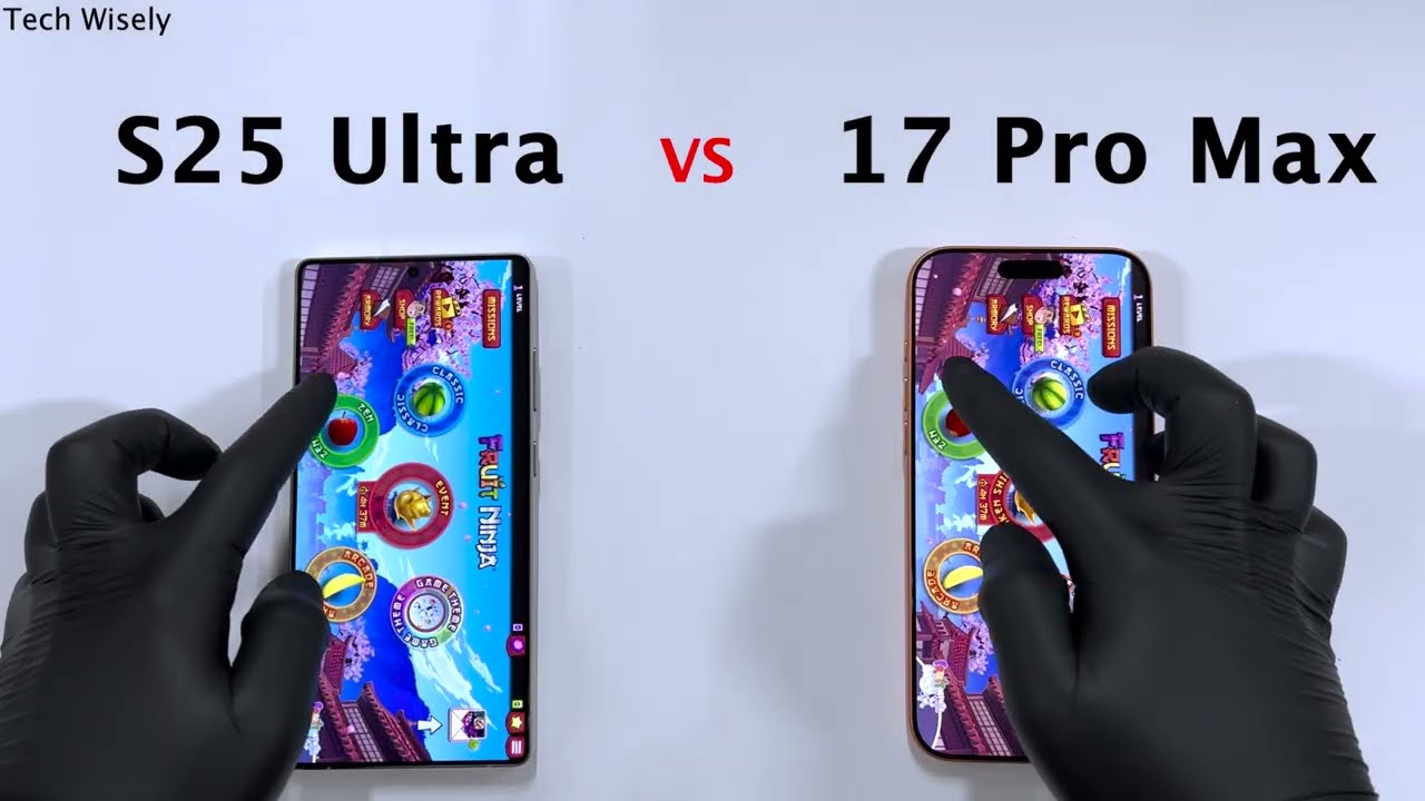 SAMSUNG S25 Ultra vs iPhone 17 Pro Max - Speed Test