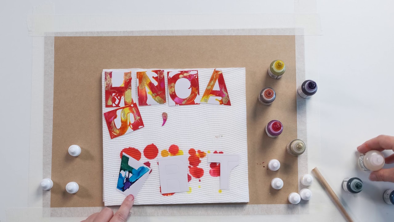 How to use Adhesive Vinyl Letters and Numbers with Alcohol Inks | Zart