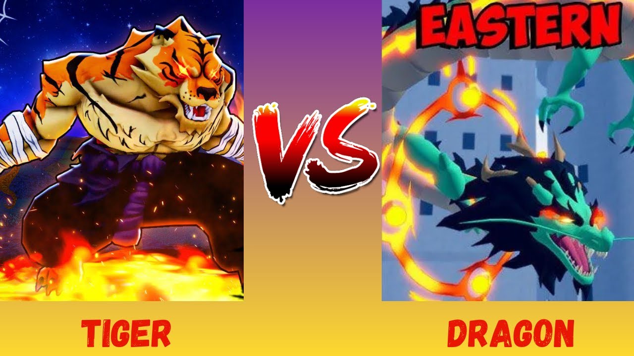 Rob Lucci vs Kaido - Tiger Vs Dragon East (Roblox - Blox Fruits)