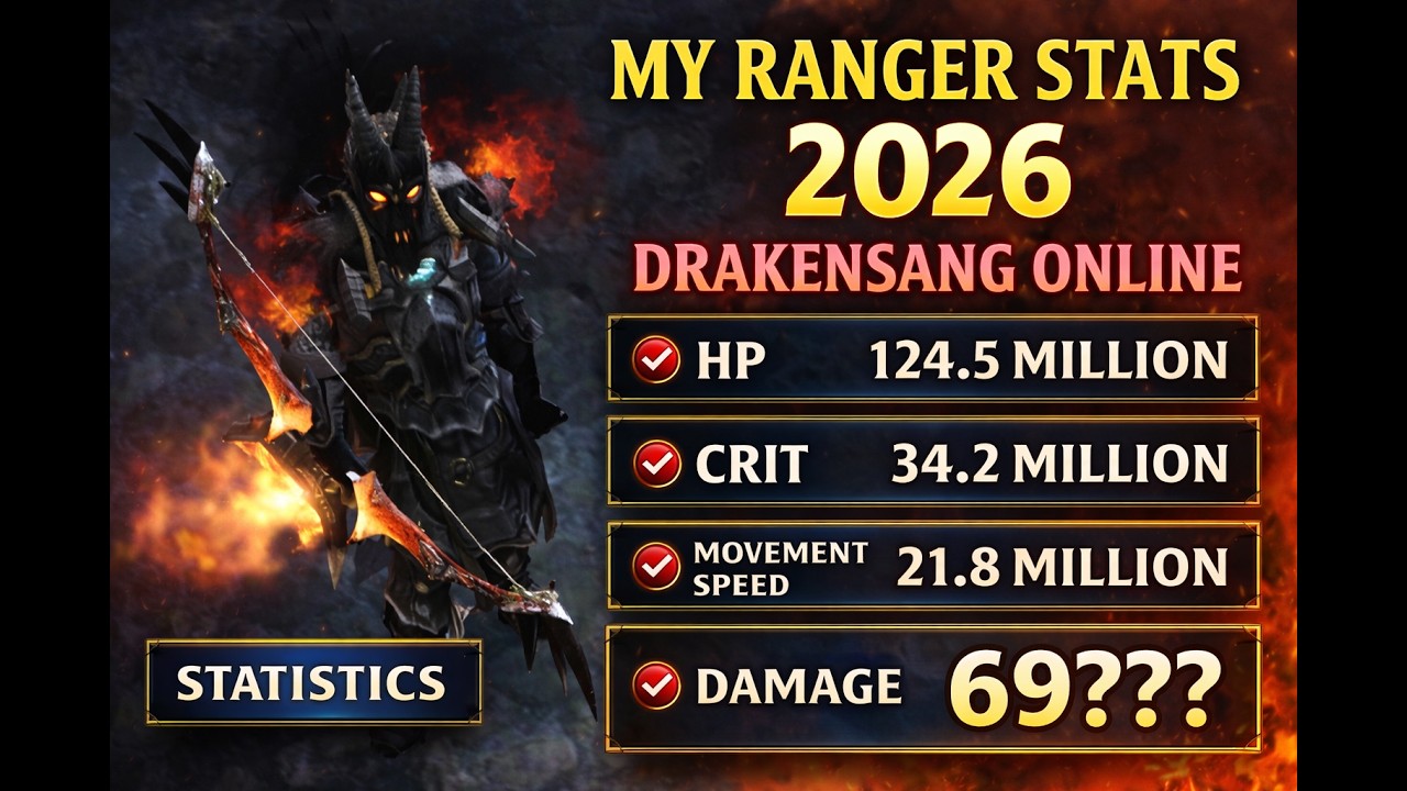 MY RANGER STATS SHOWCASE - DRAKENSANG ONLINE 2026