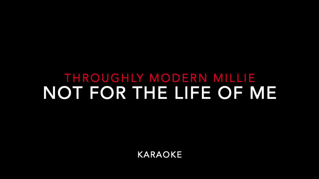 【KARAOKE】MUSICAL『Thoroughly modern millie』 Not for the life of me 【musical piano instrumental】