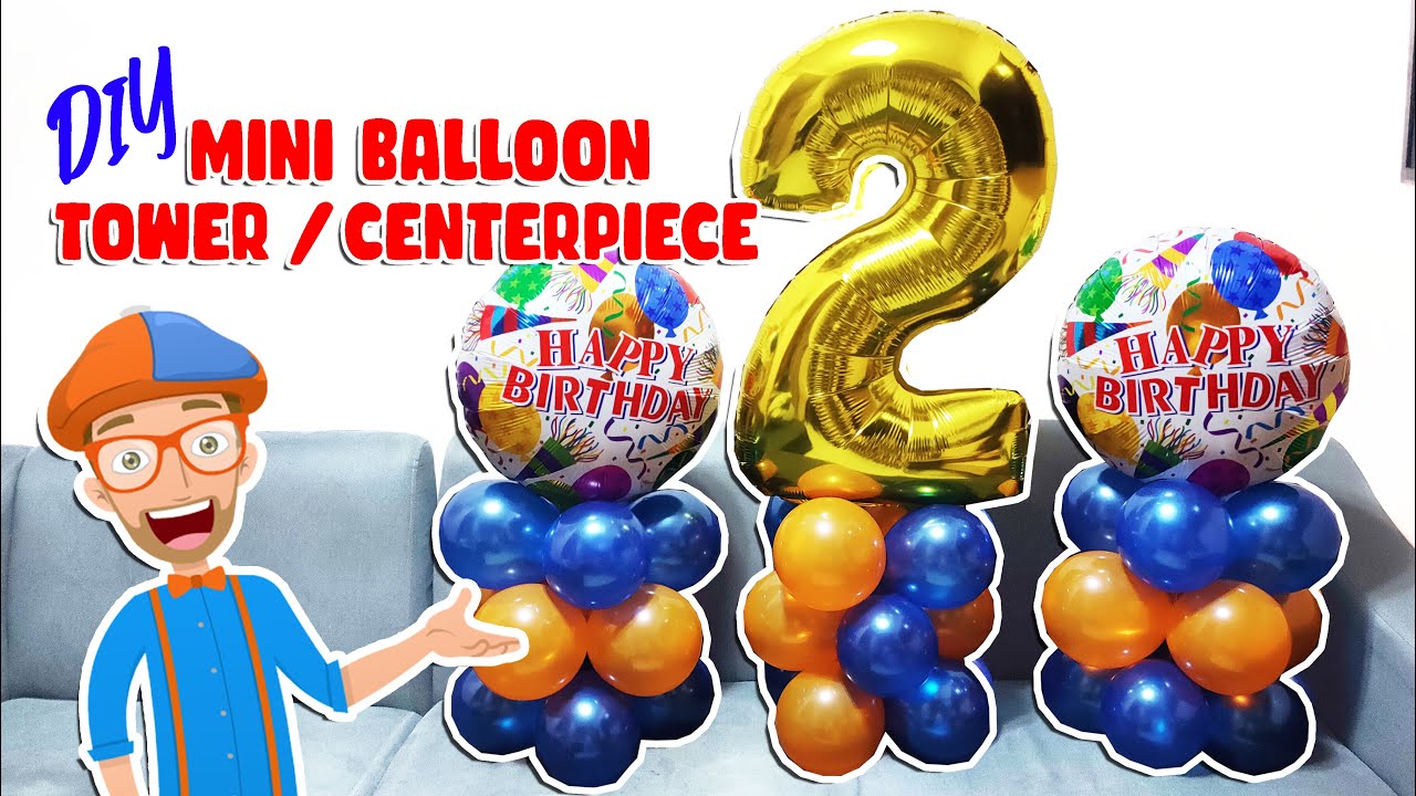 Blippi Birthday Theme DIY Balloon Tower / Centerpiece Decor | VLOG #69 ♥ The Newbie Mommy ♥