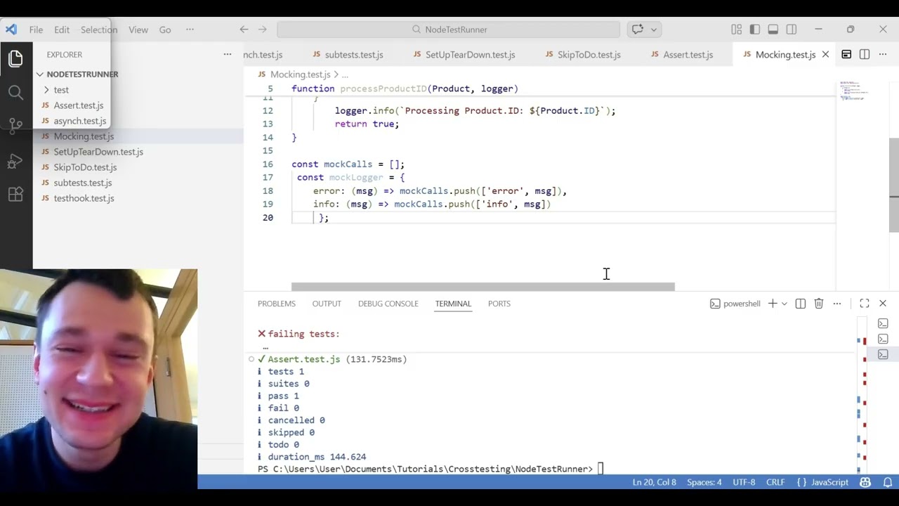 Node.js Testrunner Mocking