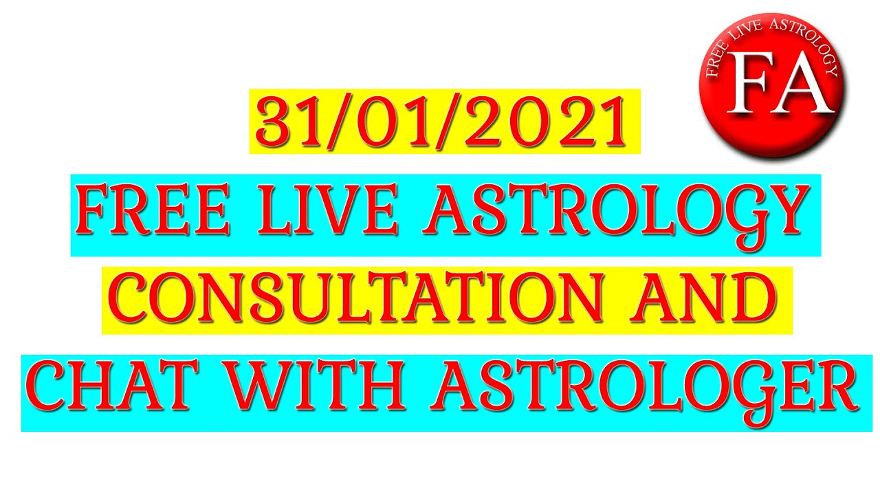 31/01/2021 Free Live Astrology Chat and Consultation With Expert Astrologer online on YouTube
