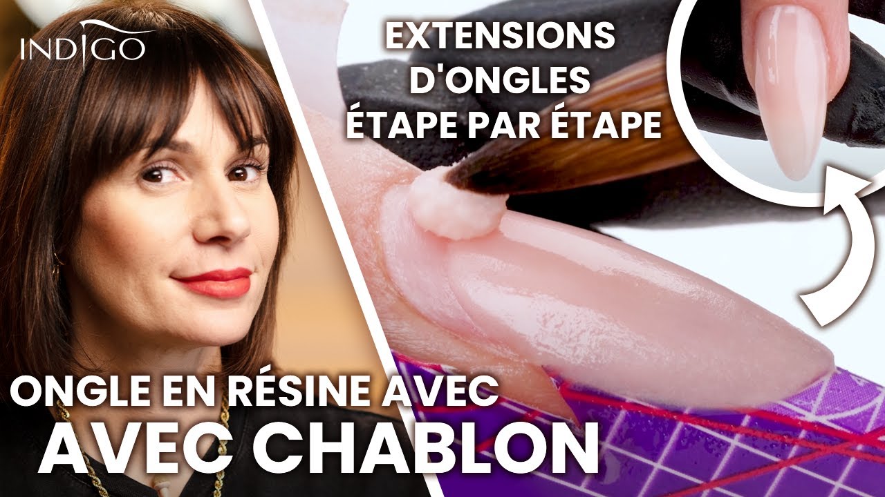 Ongle en resine avec chablon - comment faire ongle poudre acrylique ? | Indigo Nails Français