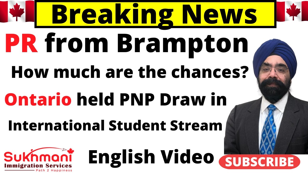 OINP Conducts PNP Draws|Employer Job Offer & Intl. Student Stream|English Video|Sukhmani Immigration