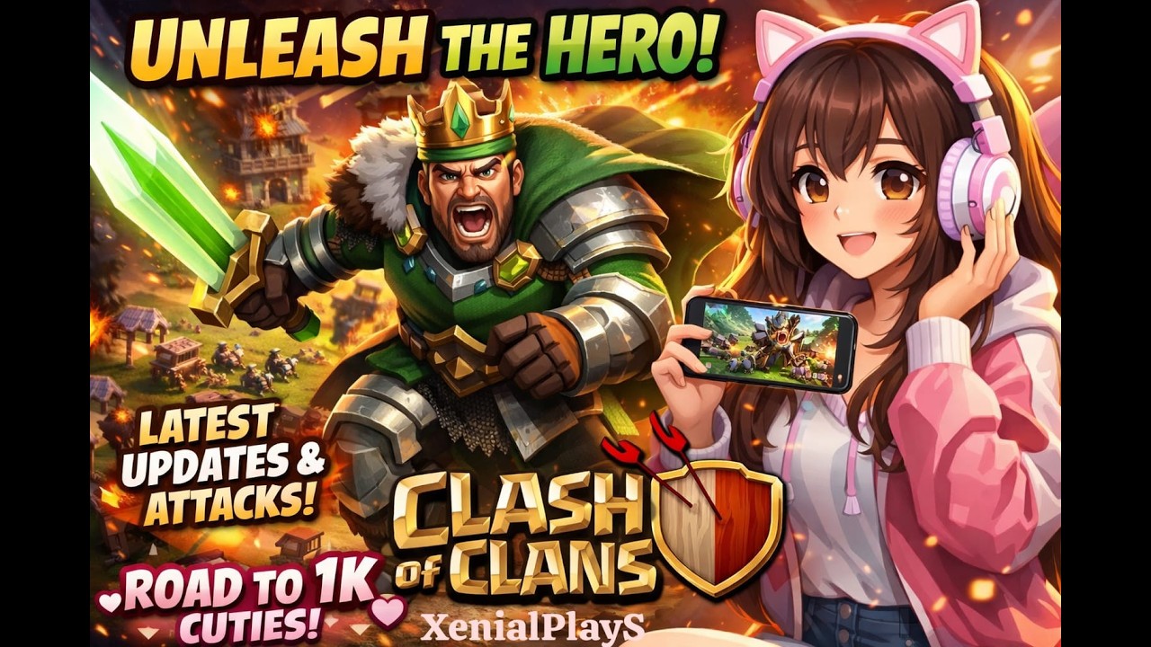 HEY Clashers ♥ || Road to 1K ||XenialPlayS|||| #clashofclans #xenialplays #clashlover  #gamestream