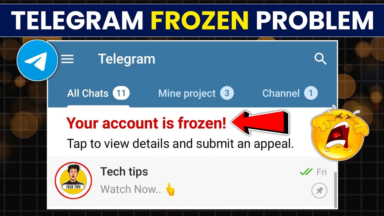 how to unfreeze telegram account | your account is frozen telegram | telegram account frozen problem
