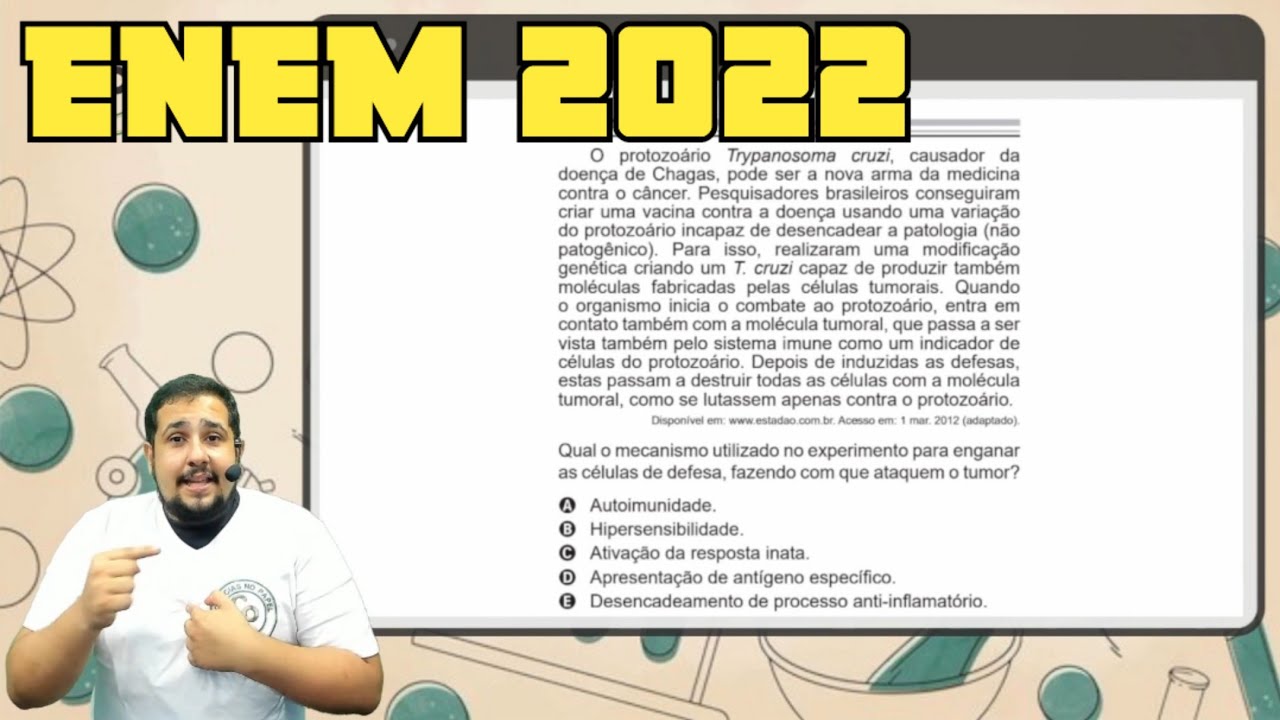 ENEM 2022 - O protozoário Trypanosoma cruzi, causador da doença de Chagas, pode ser a nova arma