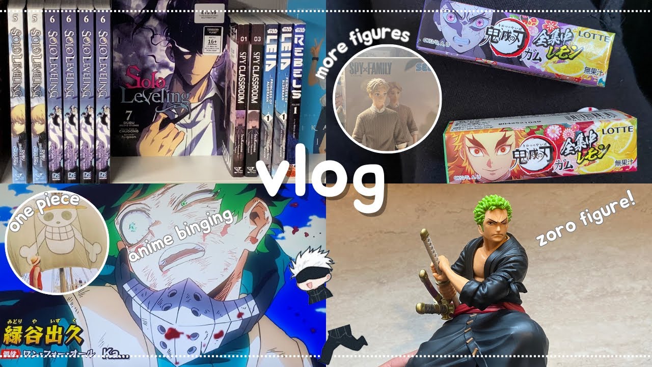 anime figures, one piece live action, manga haul | anime vlog