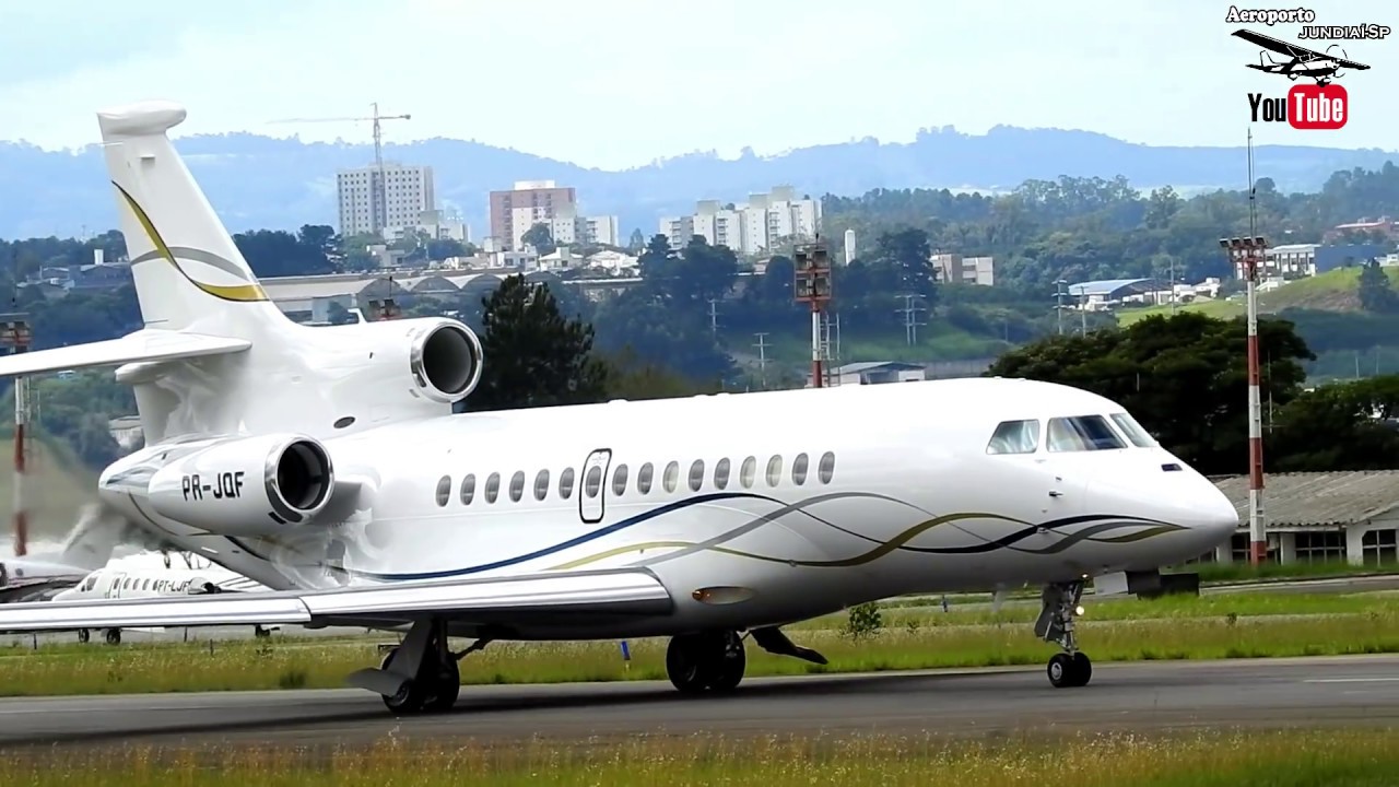 Dassault Falcon 8X Decolagem Controladores Extremamentes Prestativos e Educados c/fonia