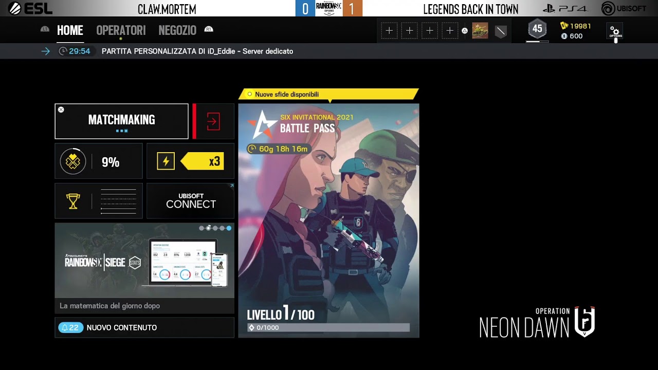 Finale Mensile Cup Series R6 PS4 di Dicembre 2020