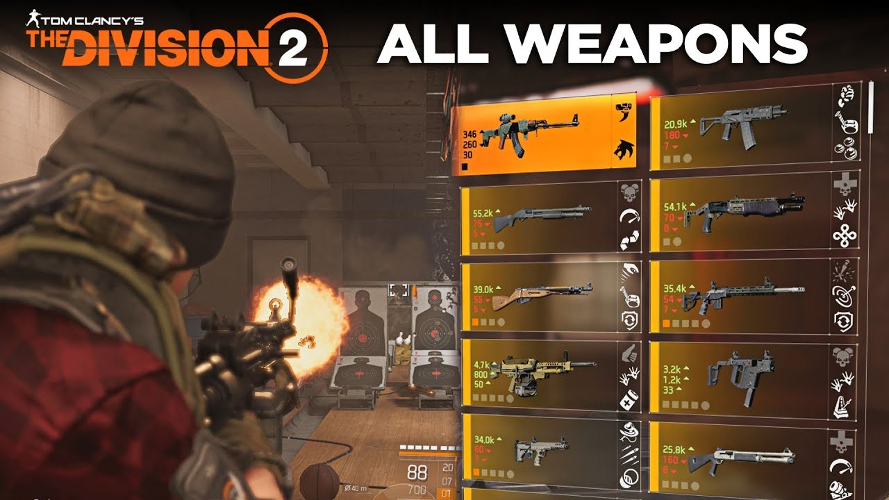 The Division 2 - ALL WEAPONS (Gameplay/Showcase/Gun Sounds)