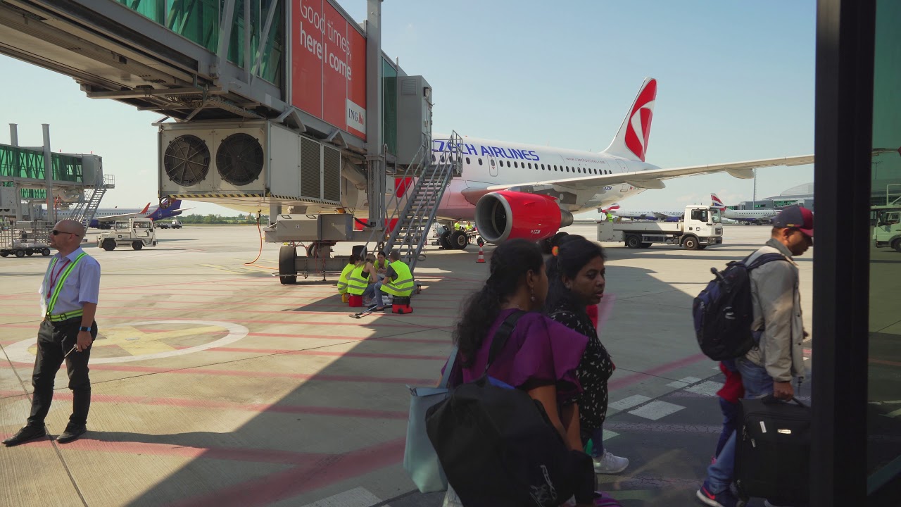 Czech Republic, Prague, arriving with Czech Airlines from Stockholm