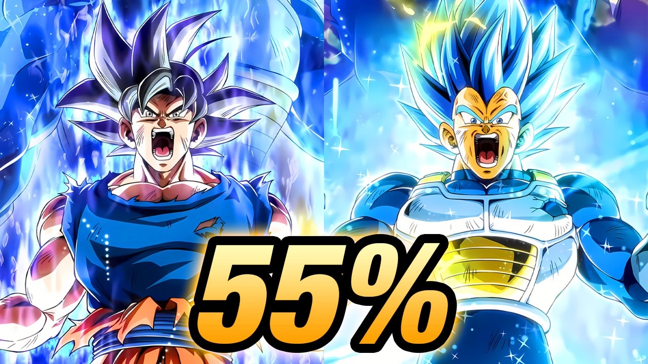 PHY LR UI Goku + SSBE Vegeta are INSANE even at 55%! One Copy First Look! (Dokkan Battle)