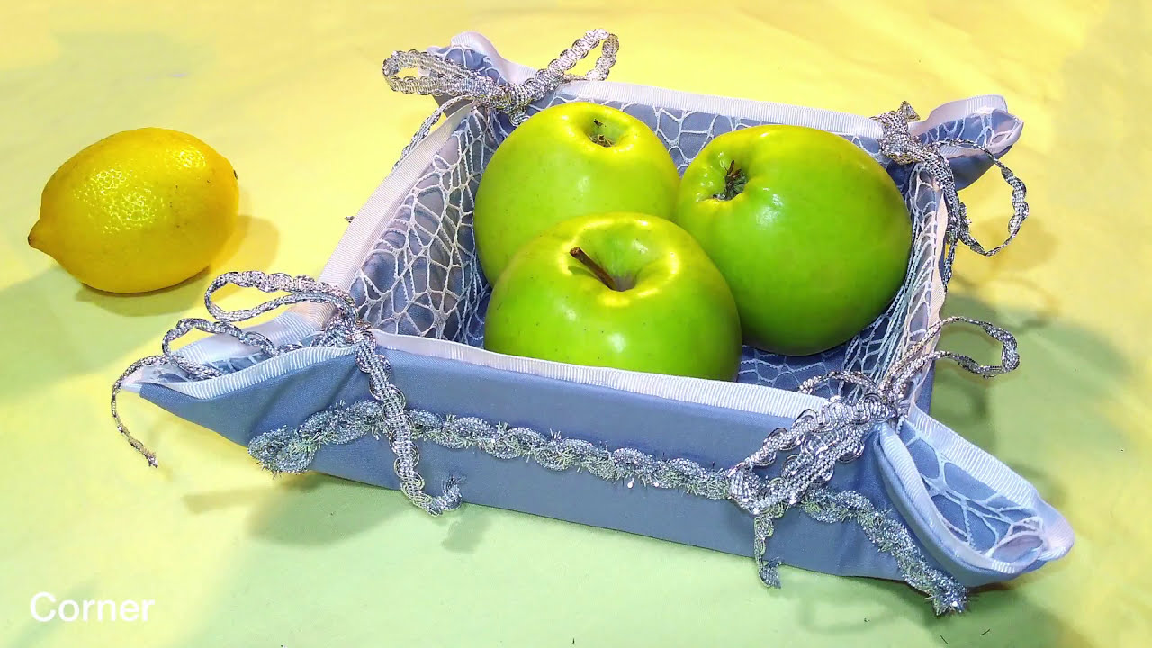 DIY fabric basket!  Easy Christmas gifts ! Sewing tutorials.