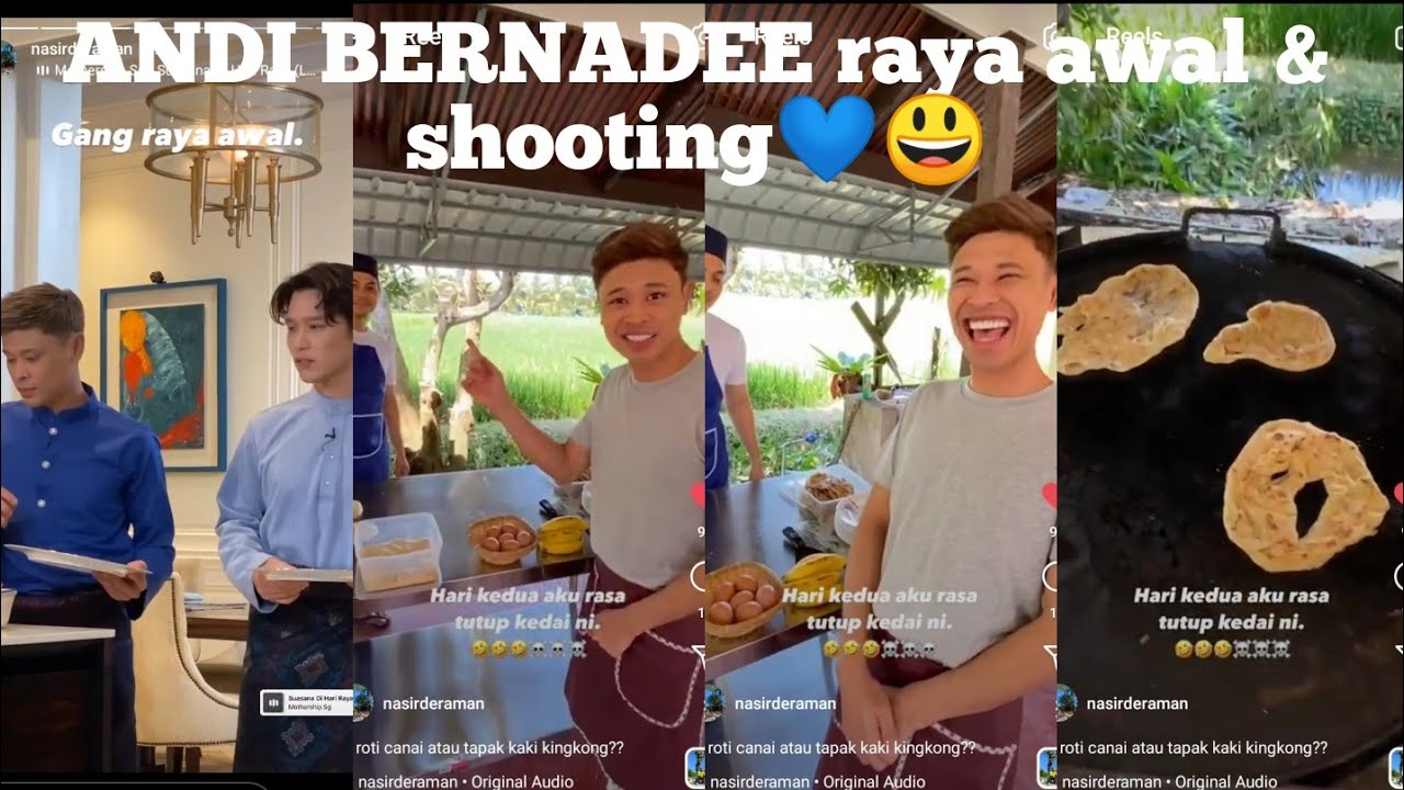 ANDI BERNADEE shooting master in the house raya & geng roti canai dgn Izzue🤣💙