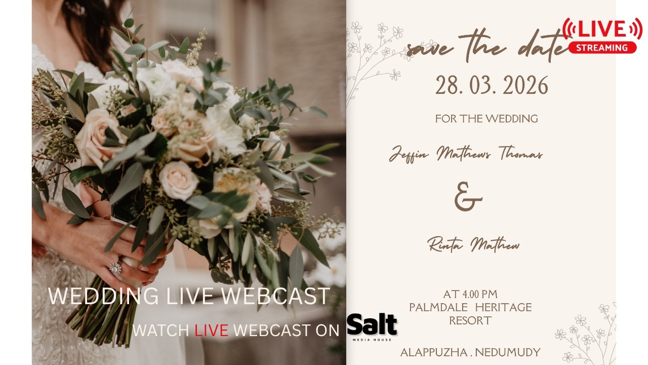 RINTA WEDDS JEFFIN WEDDING LIVE WEBCAST  28 MARCH 2026 TIME 4.30 PM