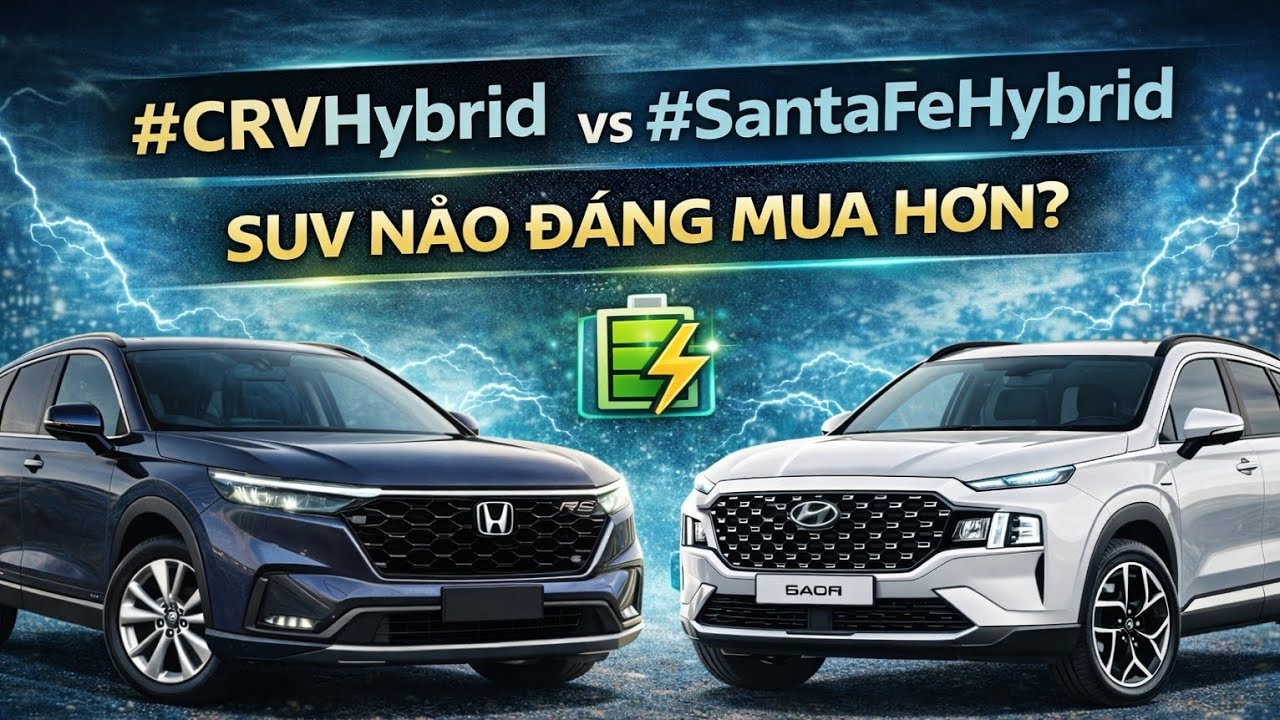 #CRVHybrid vs #SantaFeHybrid: SUV nào đáng mua hơn?