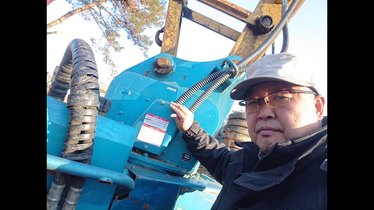 グラップルソーは近くで見るとデカい！！イワフジGS95LSJ形 林業重機アタッチメント