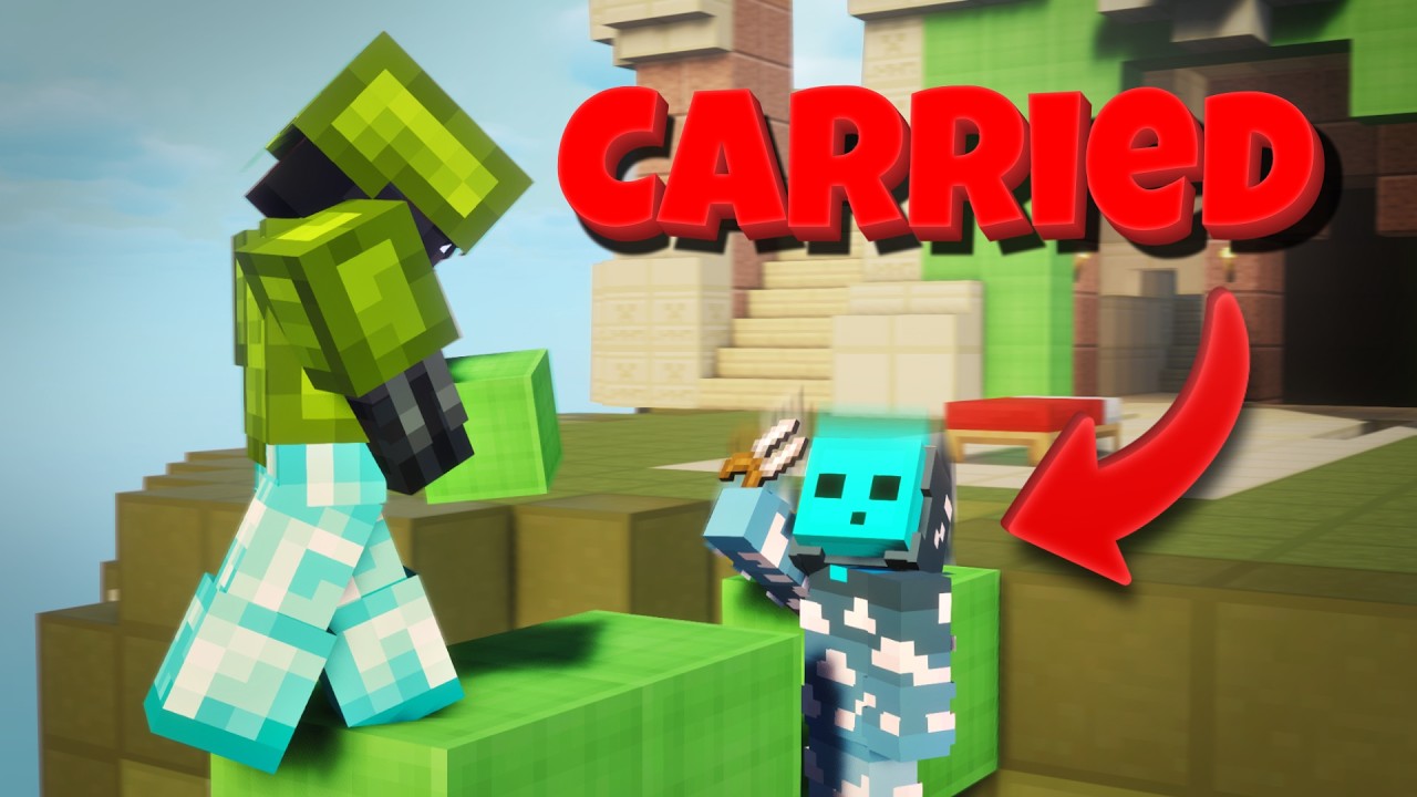 I CARRIED a NOOB for 1 hour | Hypixel Bedwars