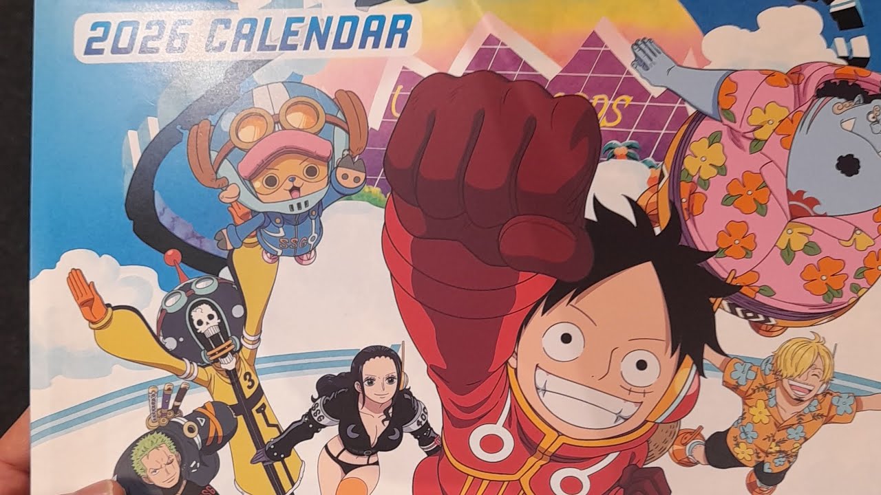 O  primeiro video de 2026 com o calendário One Piece