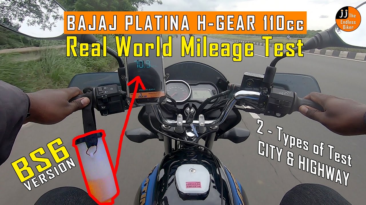 BAJAJ PLATINA H-GEAR 110 CC BS6 || REAL WORLD MILEAGE TEST || CITY and HIGHWAY