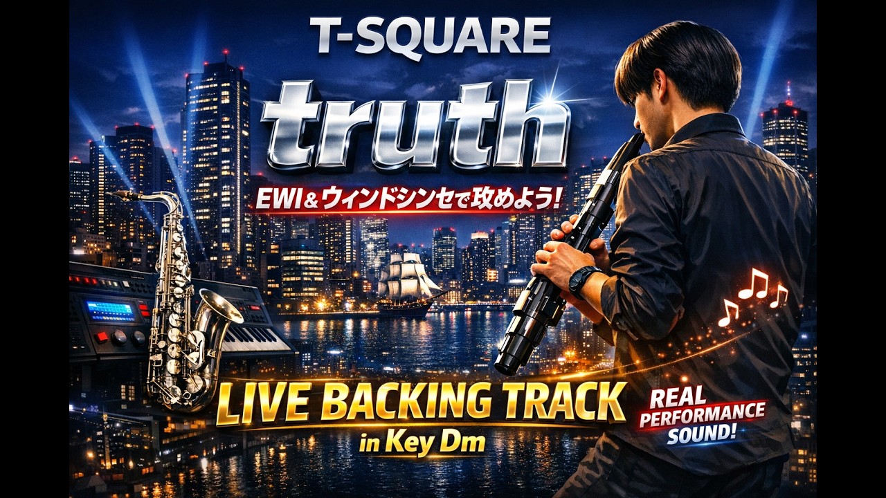 【EWI 】T SQUARE「TRUTH」 backing track　ending version