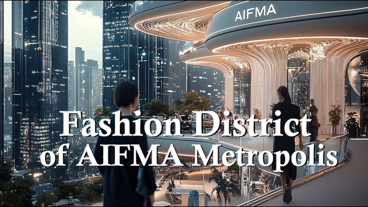 Creating AI Fashion Mega-City Part 14 - Fashion District of AIFMA. World's First AI Fashion MegaCity