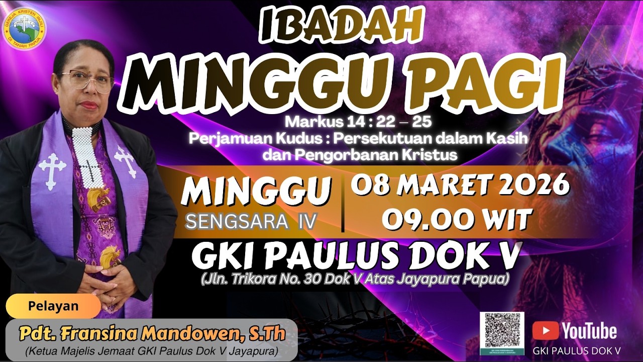 IBADAH MINGGU (PAGI) | 8 MARET  2026