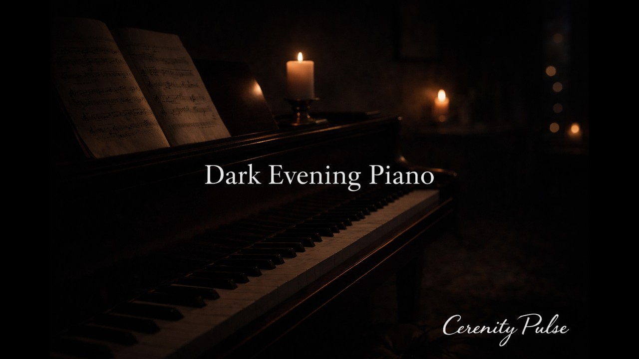 Dark Evening Piano 🌙 Calm Night Music for Relaxing, Study & Stress Relief (1 Hour 10 Minutes)