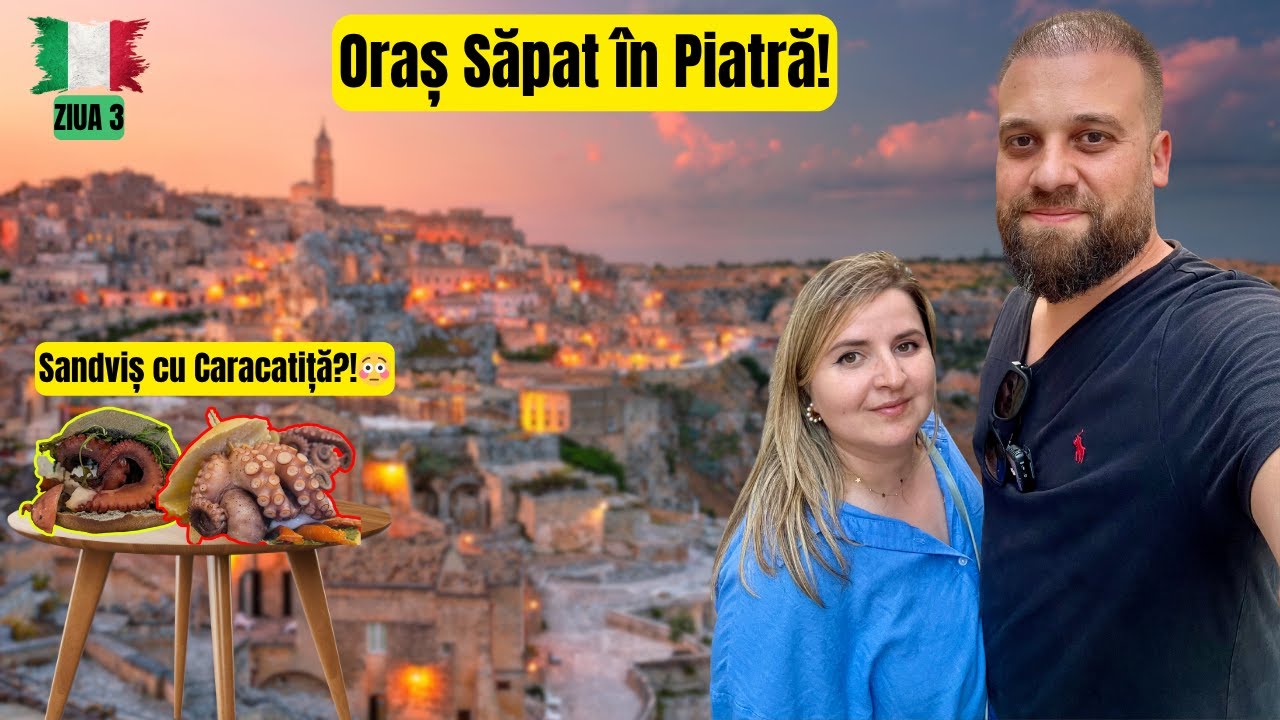 Matera 🇮🇹 Orașul de Piatră și cel mai ciudat sandviș m&acirc;ncat vreodată 😱