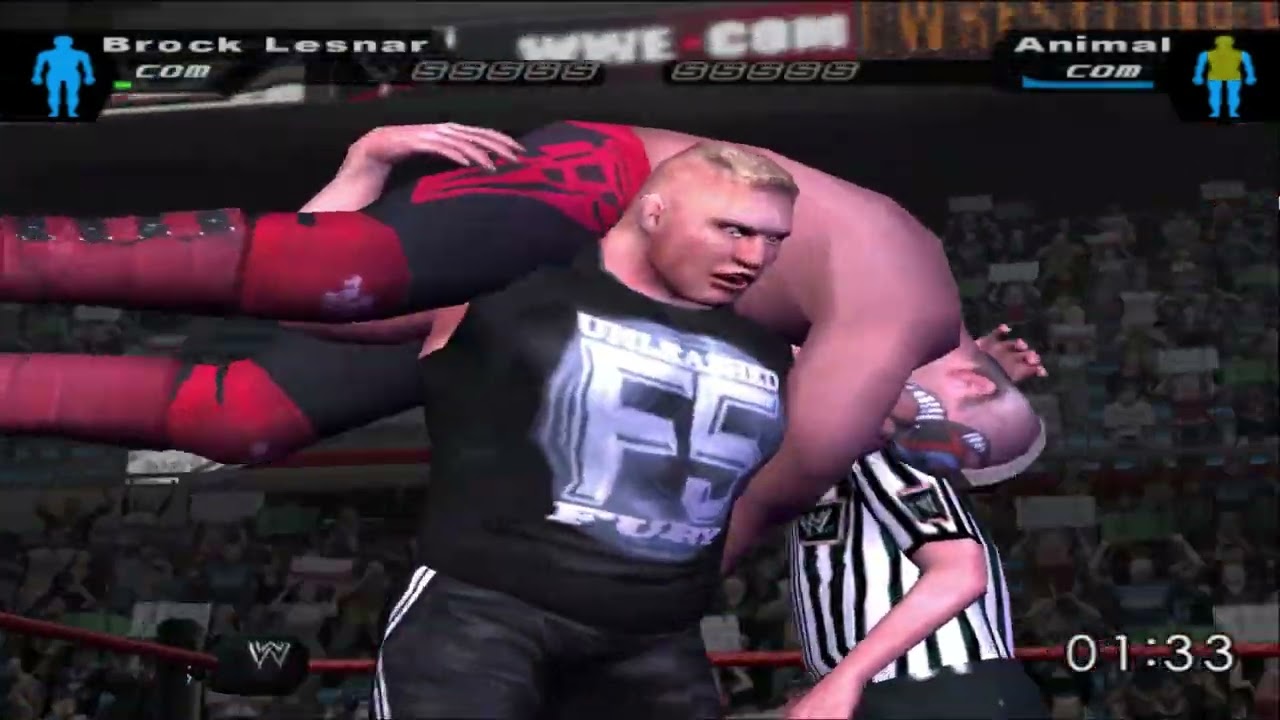 FULL Brock Lesnar VS Animal | WWE SmackDown! HCtP #Nostalgia #PS2 #wwetiktok #wwe #smackdown