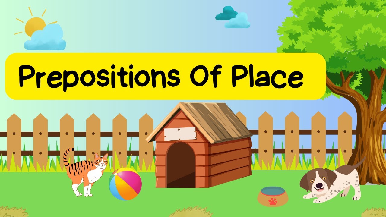 Prepositions Of Place with Animations/ in, on, under, above, over, beside, in front of