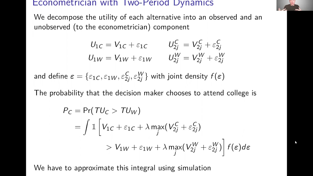 Week 13: Dynamics and Endogeneity | Video 2: Dynamic Discrete Choice Example