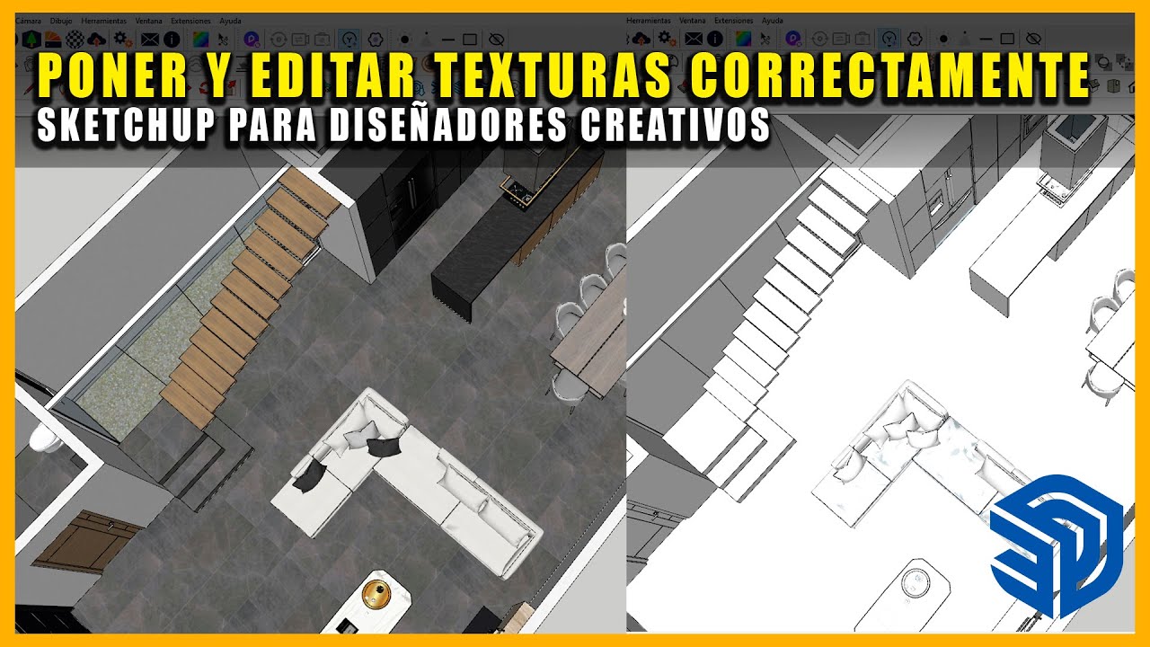 TEXTURAS EN SKETCHUP TONOS ESCALAS Y MAPEOS