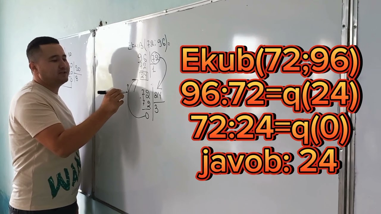 Ekub_eng katta umumiy bo'luvchi