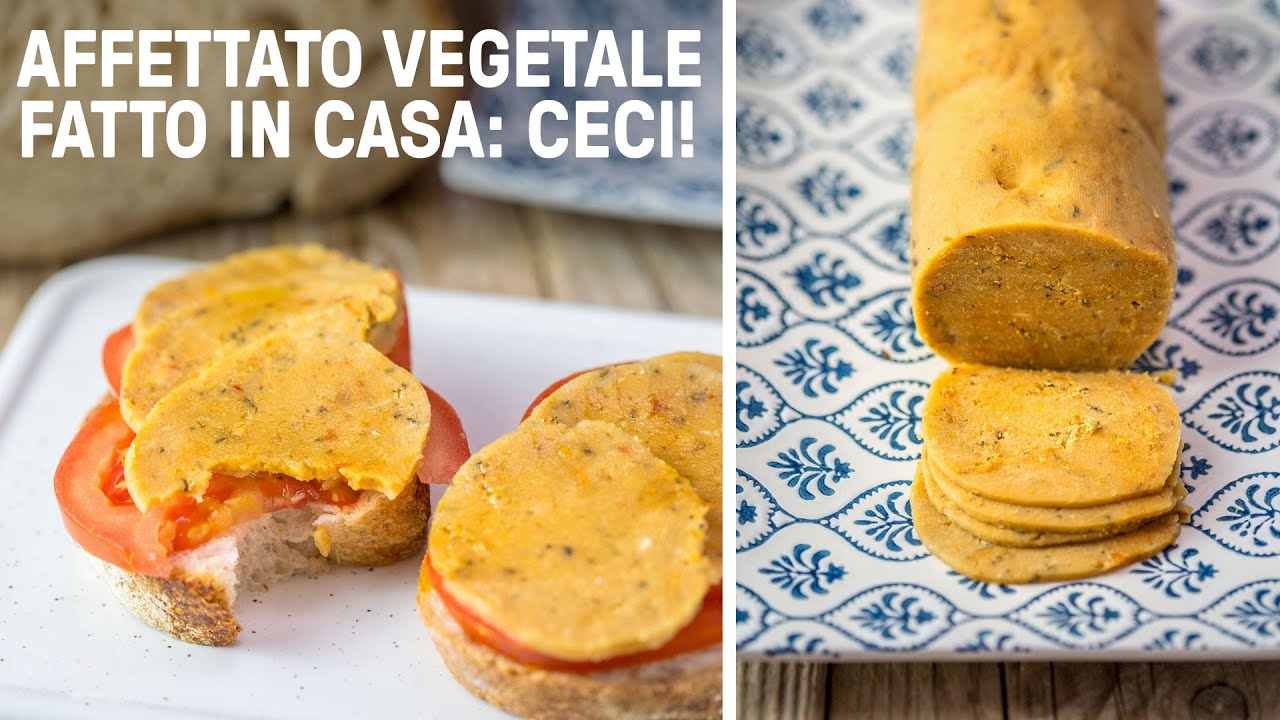 Affettato vegetale di ceci con capperi e pomodori secchi