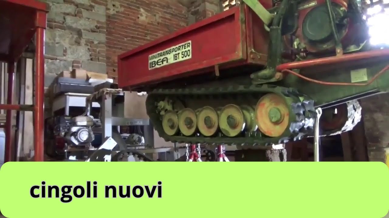 sostituisco i cingoli della motocarriola