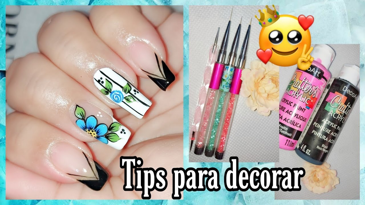 Tips para aprender a delinear/qué pinturas acrilicas usar/Cómo delinear las uñas paso a paso