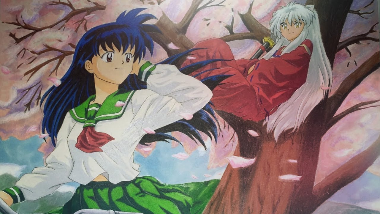 Dibujando a Inuyasha y kagome || Speed drawing