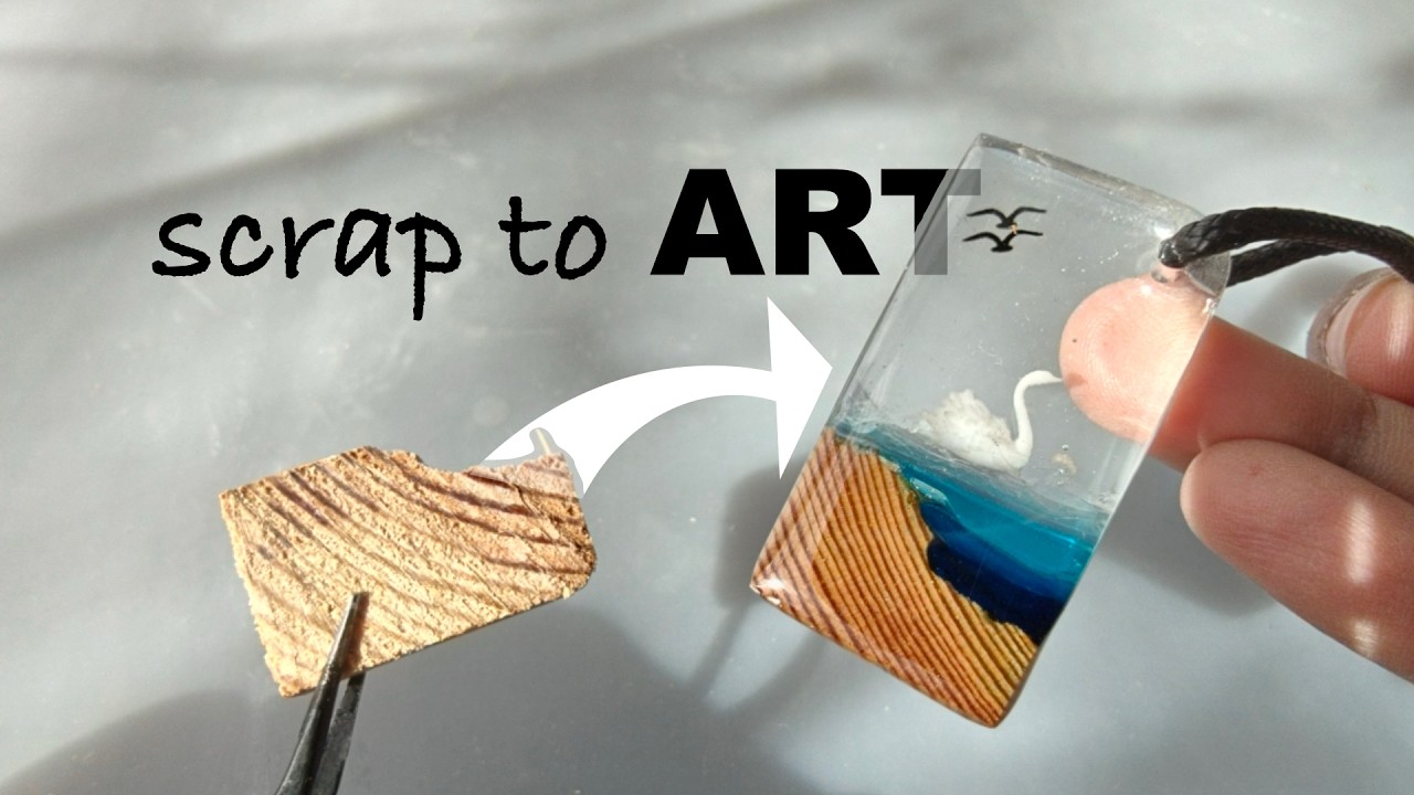 Transforming Scrap Wood into a Swan Resin Pendant